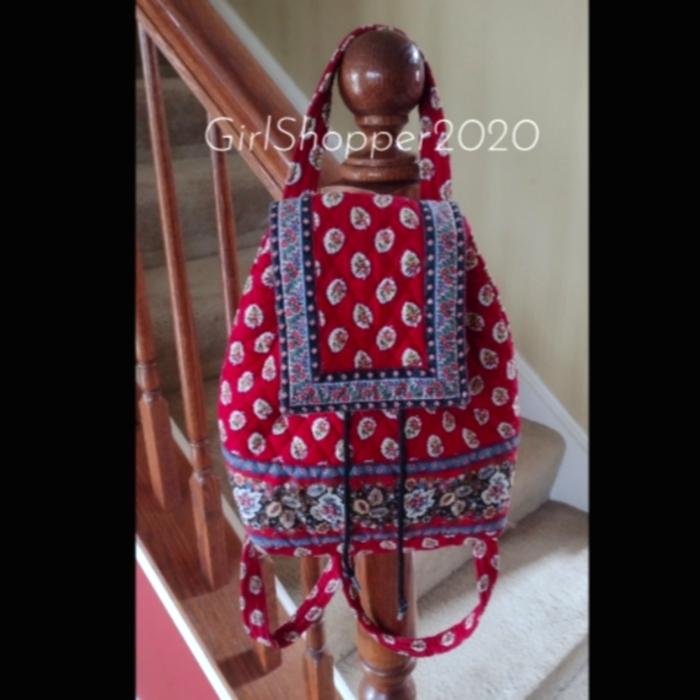 ‼️VERA BRADLEY Red Leaf Backpack